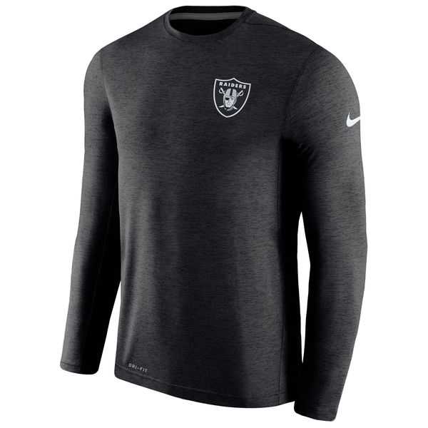 Men's Oakland Raiders Nike Black Coaches Long Sleeve Performance T-Shirt,We sell and wholesale Men's Oakland Raiders Nike Black Coaches Long Sleeve Performance T-Shirt on line form chian!